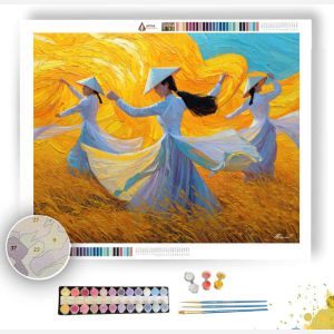 VIETNAM HARVEST DANCE - Paint by Numbers Full Kit