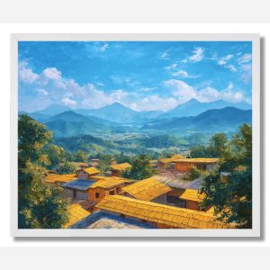 NEPAL VALLEY SUN - FRAMED