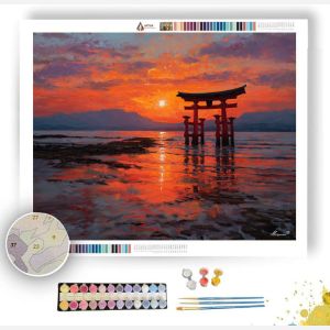 JAPANESE TORII SUNSET - Paint by Numbers Full Kit