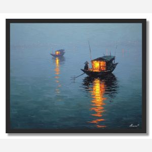 VIETNAMESE FISHER LIGHT - FRAMED