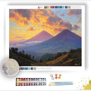 INDONESIAN SUN MOUNTAIN - Paint by Numbers Full Kit