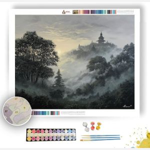 CHINESE PAGODA HILL - Paint by Numbers Full Kit