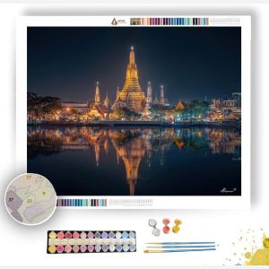 BANGKOK TEMPLE NIGHT - Paint by Numbers Full Kit