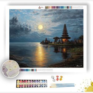 BALI TEMPLE MOON - Paint by Numbers Full Kit