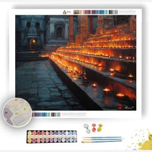 KATHMANDU PRAYER EVENING - Paint by Numbers Full Kit
