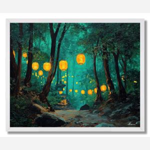 KOREAN FOREST SUN - FRAMED