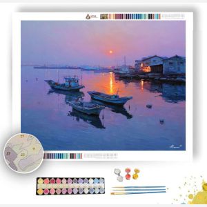 KOREAN HARBOR DAWN - Paint by Numbers Full Kit