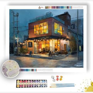 SEOUL CAFE EVENING - Paint by Numbers Full Kit