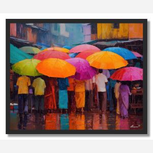 INDIAN MONSOON MARKET - FRAMED