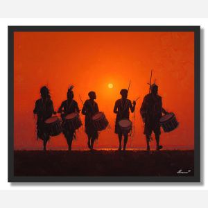 INDIAN SUNSET PARADE - FRAMED