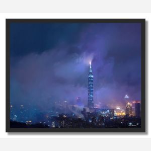 TAIPEI SKY TOWER NIGHT - FRAMED