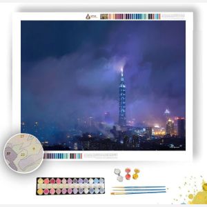 TAIPEI SKY TOWER NIGHT - Paint by Numbers Full Kit