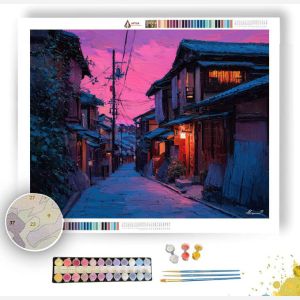 KYOTO LANTERN STREET - Paint by Numbers Full Kit
