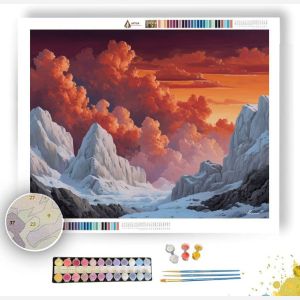 GREEK MOUNTAIN SUNSET - Paint by Numbers Full Kit