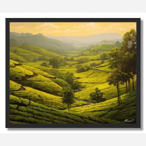 SRI LANKAN TEA GARDEN - FRAMED
