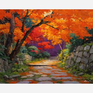 JAPANESE AUTUMN PATH