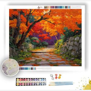 JAPANESE AUTUMN PATH - Paint by Numbers Full Kit