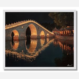 BEIJING SUMMER PALACE GLOW - FRAMED