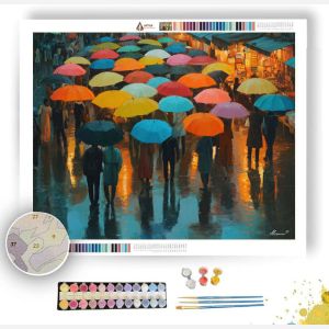 HONG KONG RAIN MARKET - Paint by Numbers Full Kit