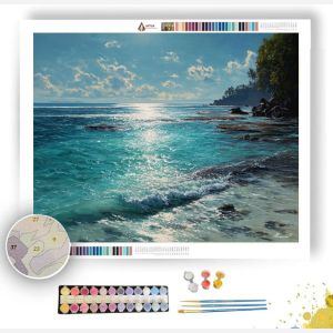 INDONESIAN COAST SHIMMER - Paint by Numbers Full Kit