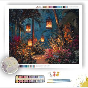 BALI NIGHT GARDEN - Paint by Numbers Full Kit