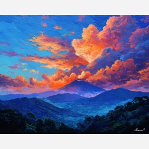 INDONESIAN VOLCANO SKY