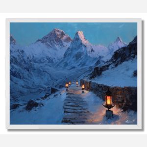 NEPAL MOUNTAIN PATH - FRAMED