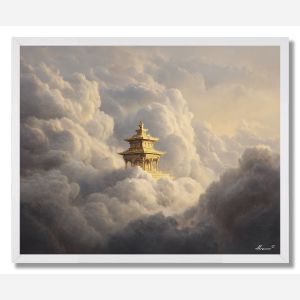 HIMALAYAN TEMPLE SKY - FRAMED