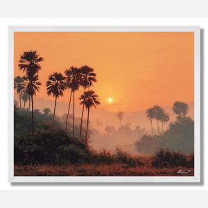SRI LANKAN GOLD SKY - FRAMED