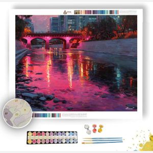 SEOUL EVENING REFLECTIONS - Paint by Numbers Full Kit