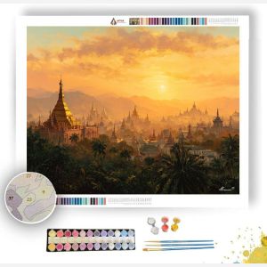 BURMESE GOLDEN HORIZON - Paint by Numbers Full Kit