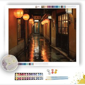 KYOTO ALLEY RAIN - Paint by Numbers Full Kit