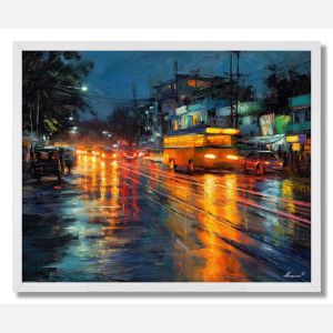 BANGALORE CITY RAIN - FRAMED