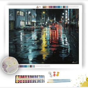 SEOUL STREETLIGHT EVENING - Paint by Numbers Full Kit