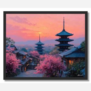 MORNING OVER KYOTO - FRAMED