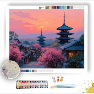 MORNING OVER KYOTO - Paint by Numbers Full Kit