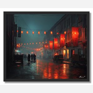 CHINESE SPRING STREETS - FRAMED