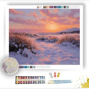 HOKKAIDO WINTER GLOW - Paint by Numbers Full Kit