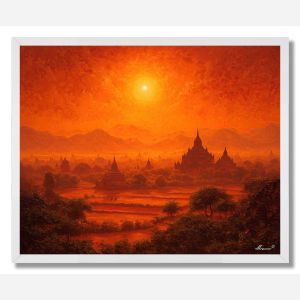 BURMESE SUN VALLEY - FRAMED