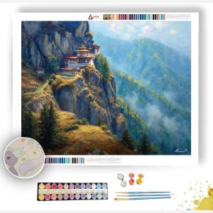 BHUTANESE MONASTERY LIGHT - Paint by Numbers Full Kit