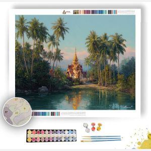 THAI TEMPLE GLOW - Paint by Numbers Full Kit