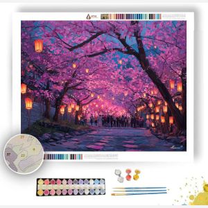 KYOTO HANAMI NIGHT - Paint by Numbers Full Kit
