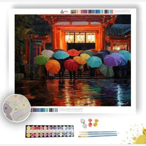 KYOTO RAIN PARADE - Paint by Numbers Full Kit