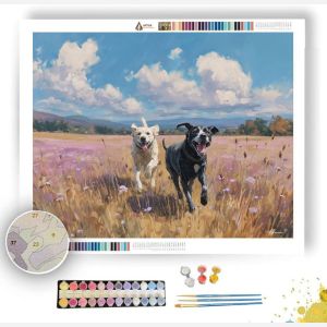 DOGS IN THE FIELD - Paint by Numbers Full Kit