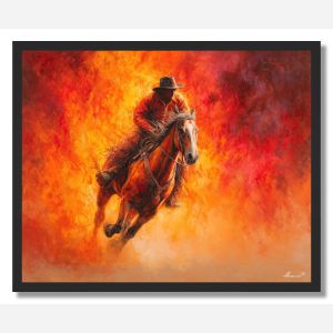 RIDERS CHARGE - FRAMED