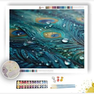 PEACOCK RAIN - Paint by Numbers Full Kit