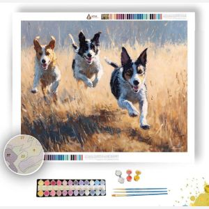 RUNNING DOGS - Paint by Numbers Full Kit