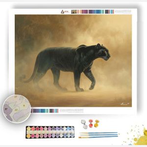 PANTHER IN GOLD MIST - Paint by Numbers Full Kit