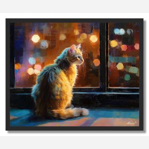 CATS IN THE CITYLIGHT - FRAMED