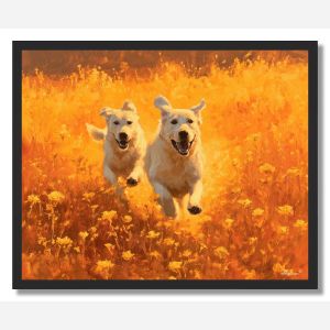 WILDFLOWER DOGS - FRAMED